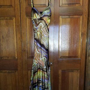 Striking, Colorful Gown With Open Back